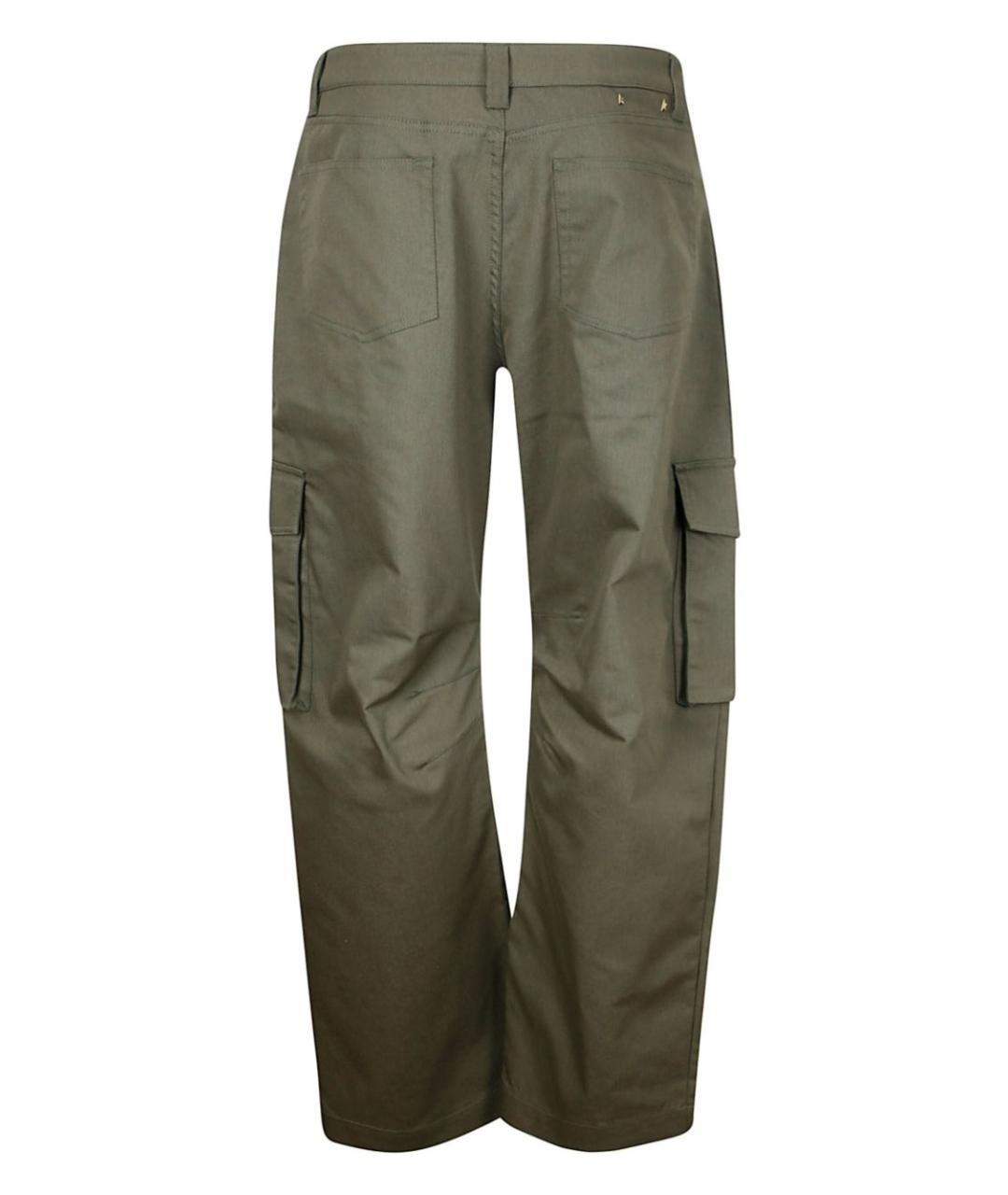 GOLDEN GOOSE DELUXE BRAND Зеленые полиэстеровые повседневные брюки, фото 2