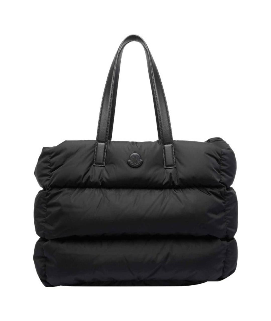 MONCLER Черная тканевая сумка тоут, фото 1