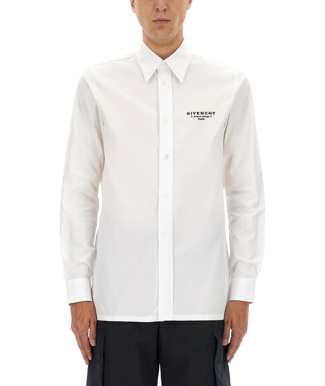 GIVENCHY Белая хлопковая классическая рубашка, фото 2