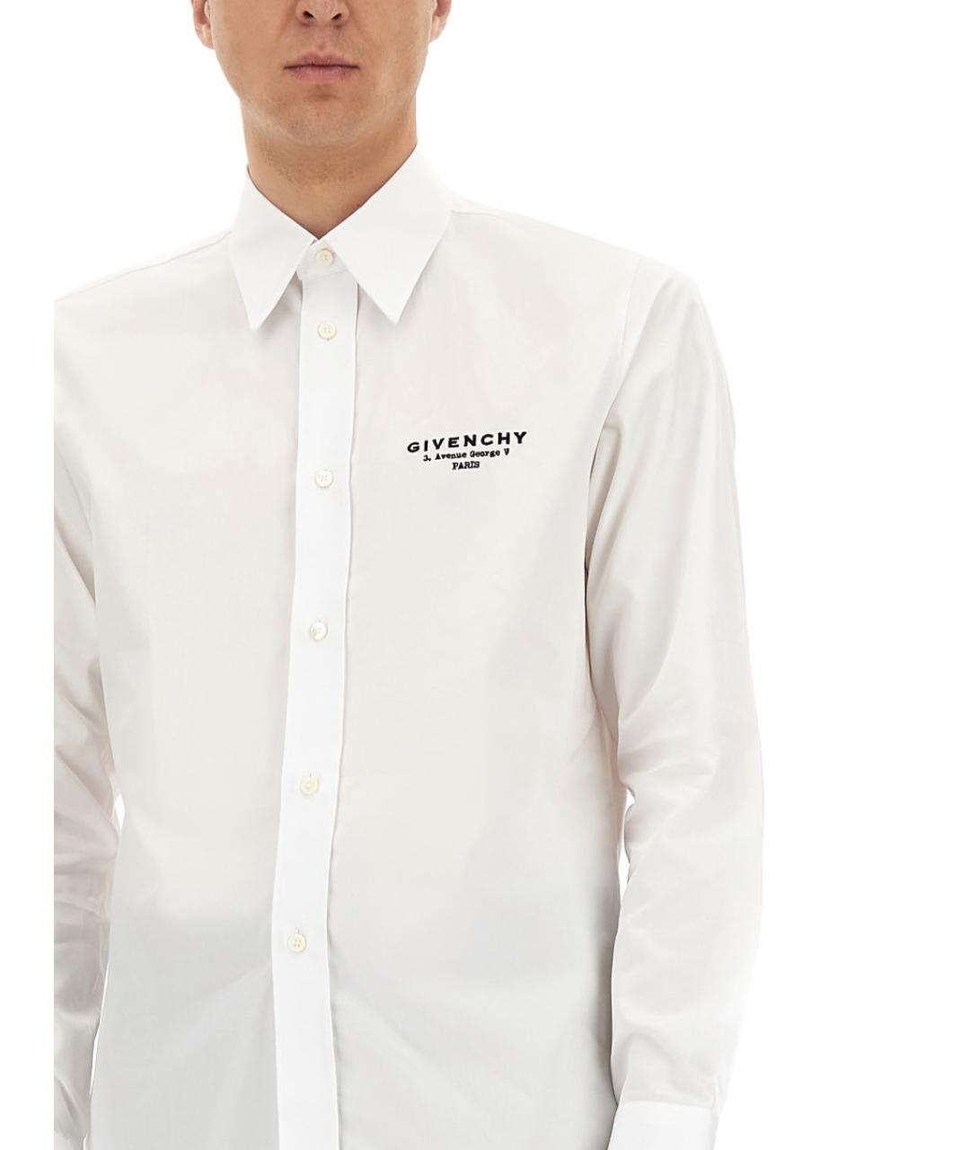 GIVENCHY Белая хлопковая классическая рубашка, фото 5