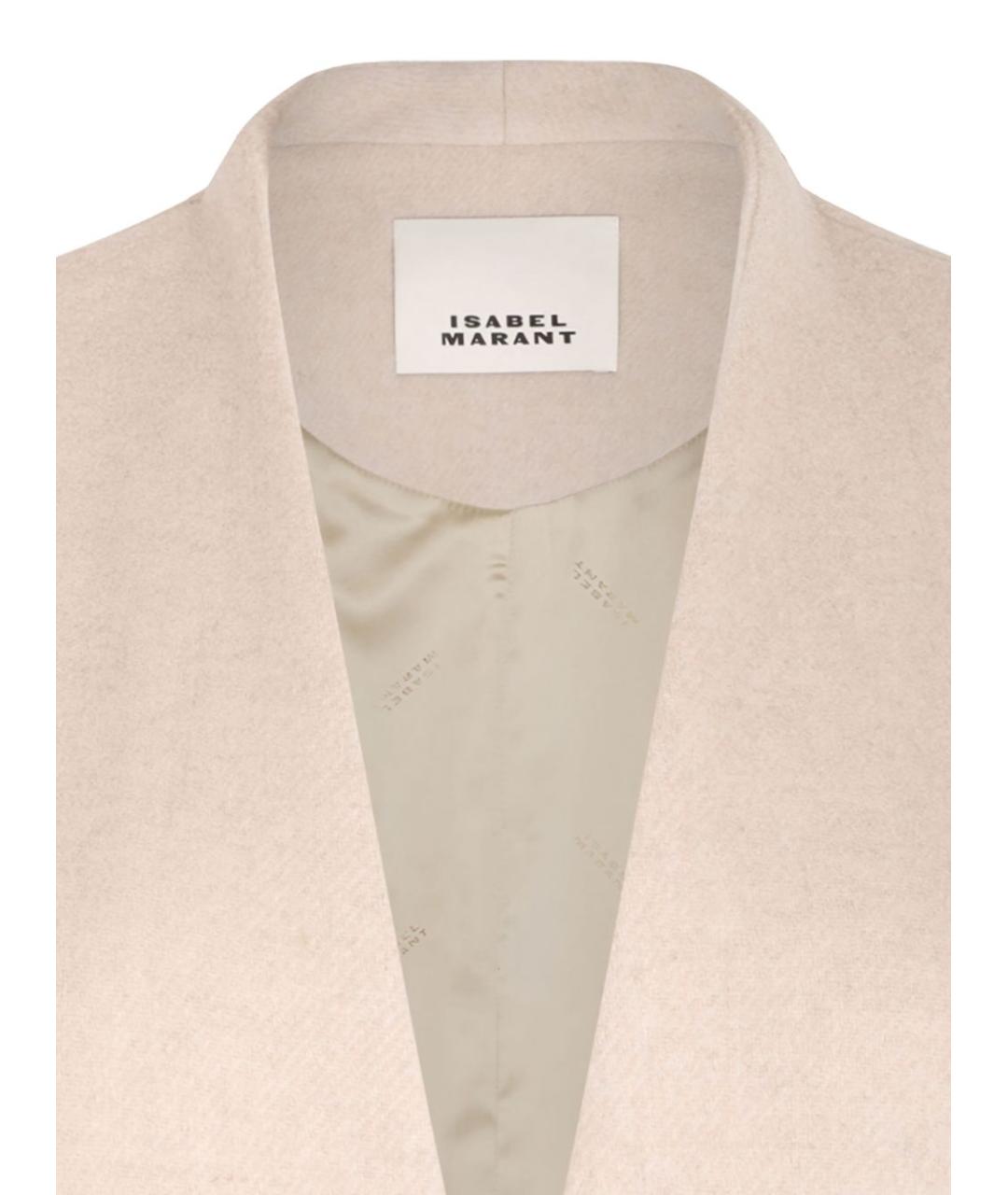 ISABEL MARANT Бежевое шерстяное пальто, фото 2