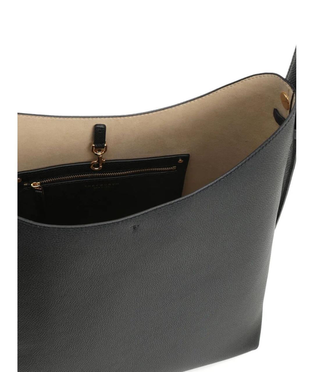 TORY BURCH Черная кожаная сумка через плечо, фото 4