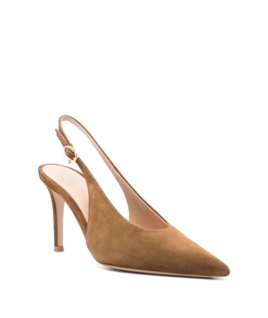 GIANVITO ROSSI Коричневые замшевые туфли, фото 2