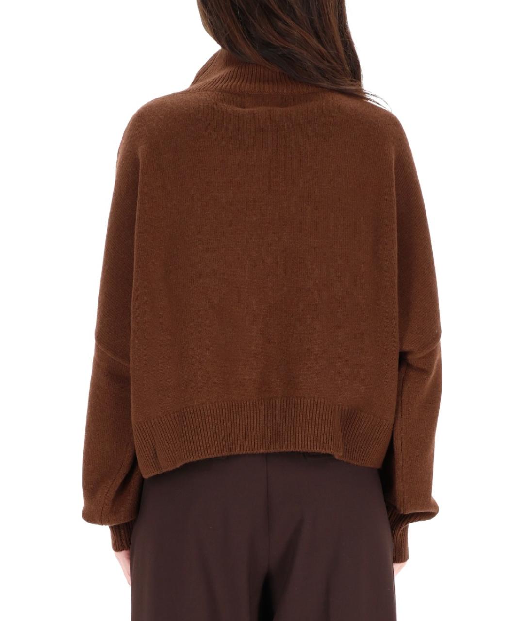 LOULOU STUDIO Коричневый шерстяной джемпер / свитер, фото 3