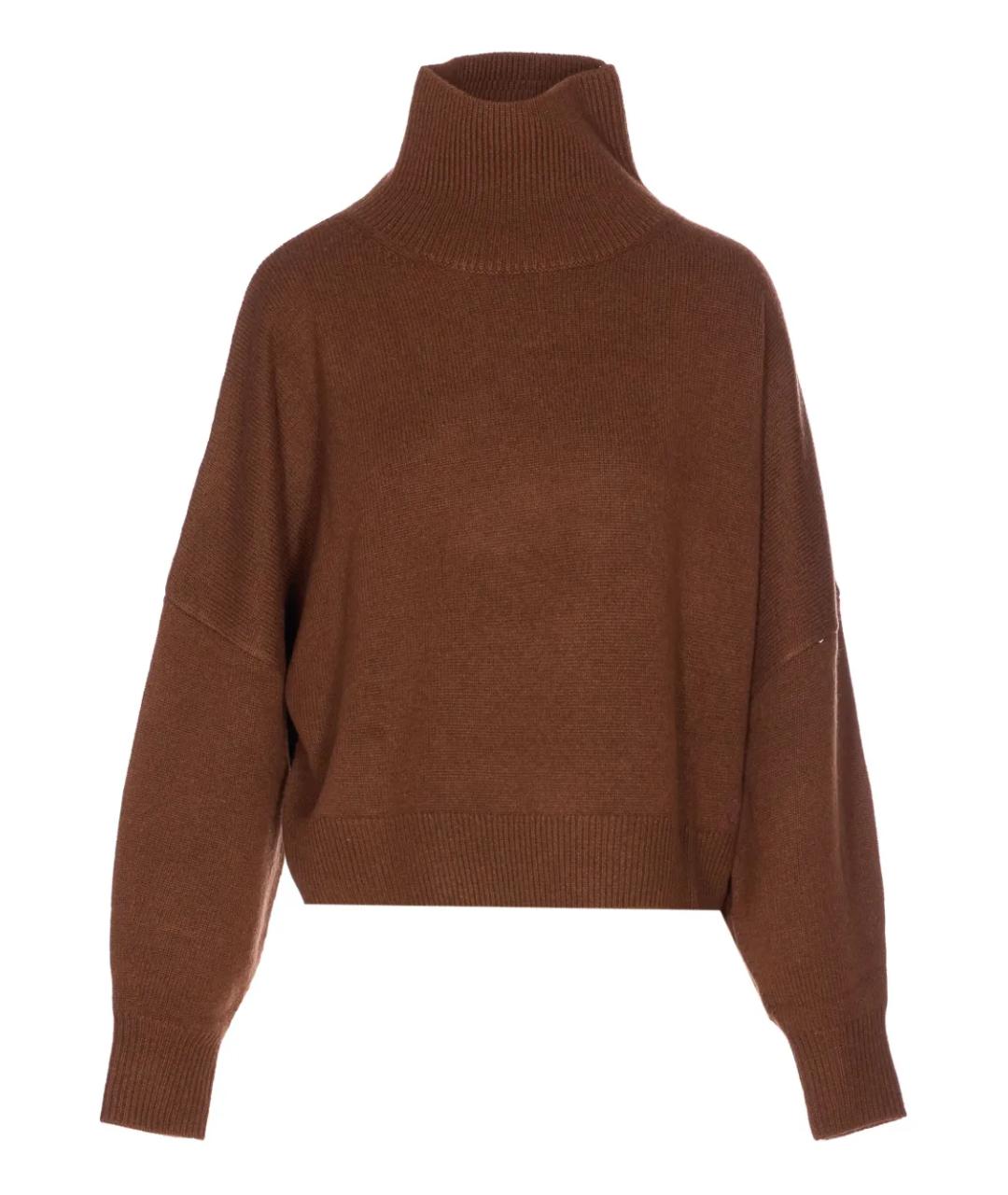 LOULOU STUDIO Коричневый шерстяной джемпер / свитер, фото 1