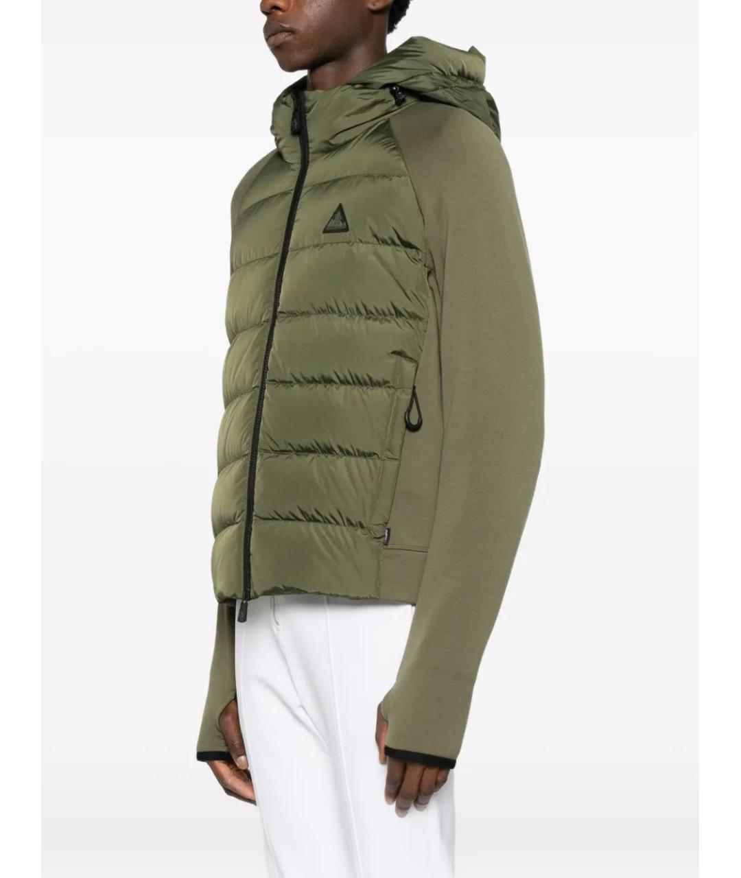 MONCLER Зеленая полиэстеровая куртка, фото 3