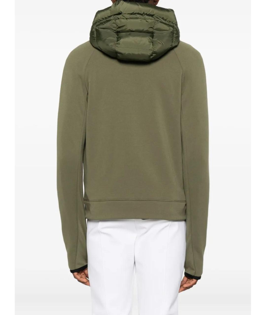 MONCLER Зеленая полиэстеровая куртка, фото 4