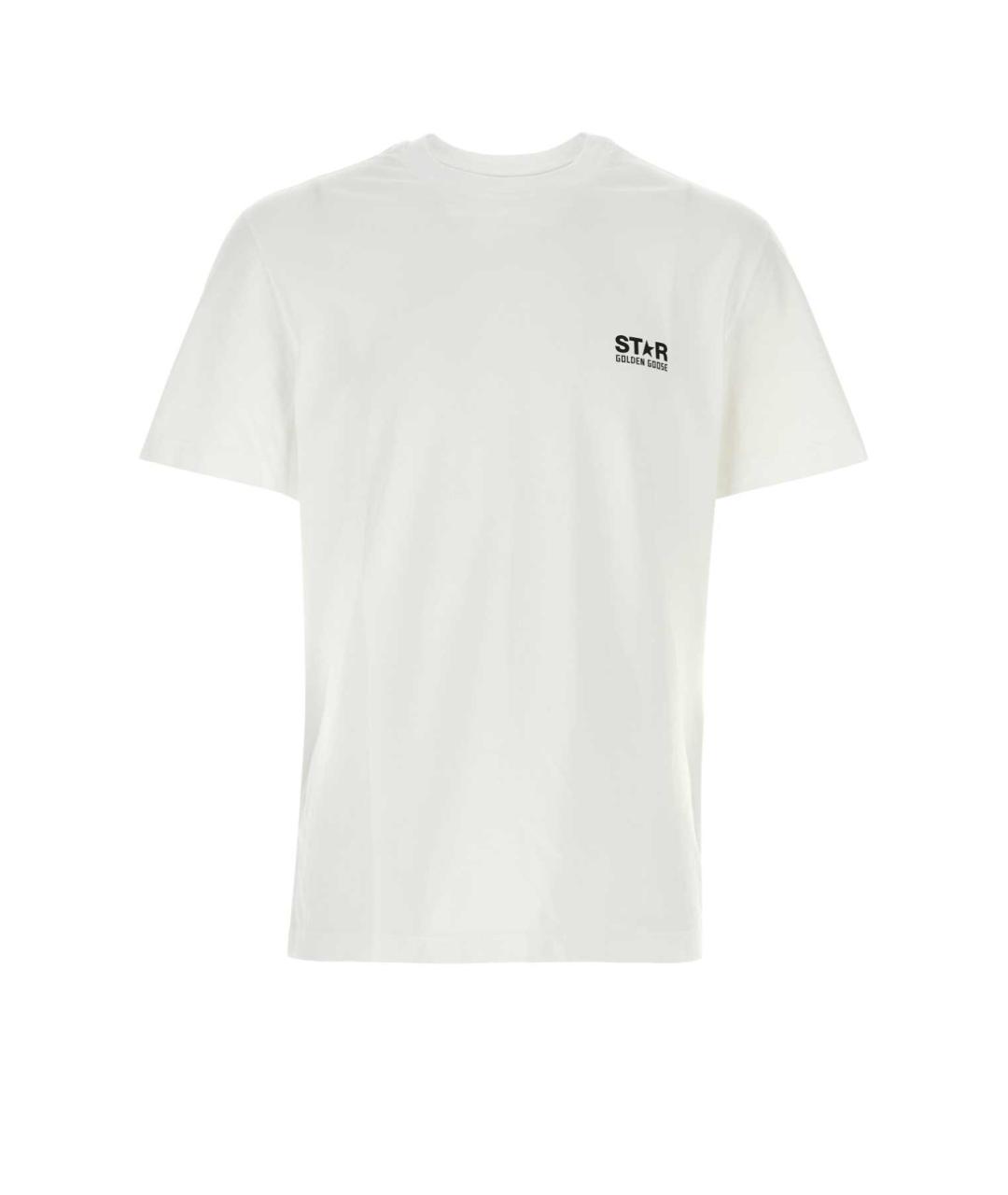 GOLDEN GOOSE DELUXE BRAND Белая хлопковая футболка, фото 1
