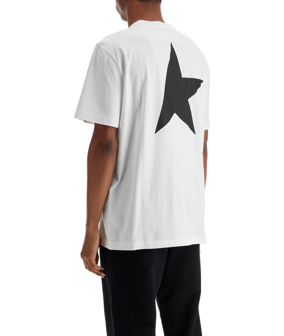 GOLDEN GOOSE DELUXE BRAND Белая хлопковая футболка, фото 3