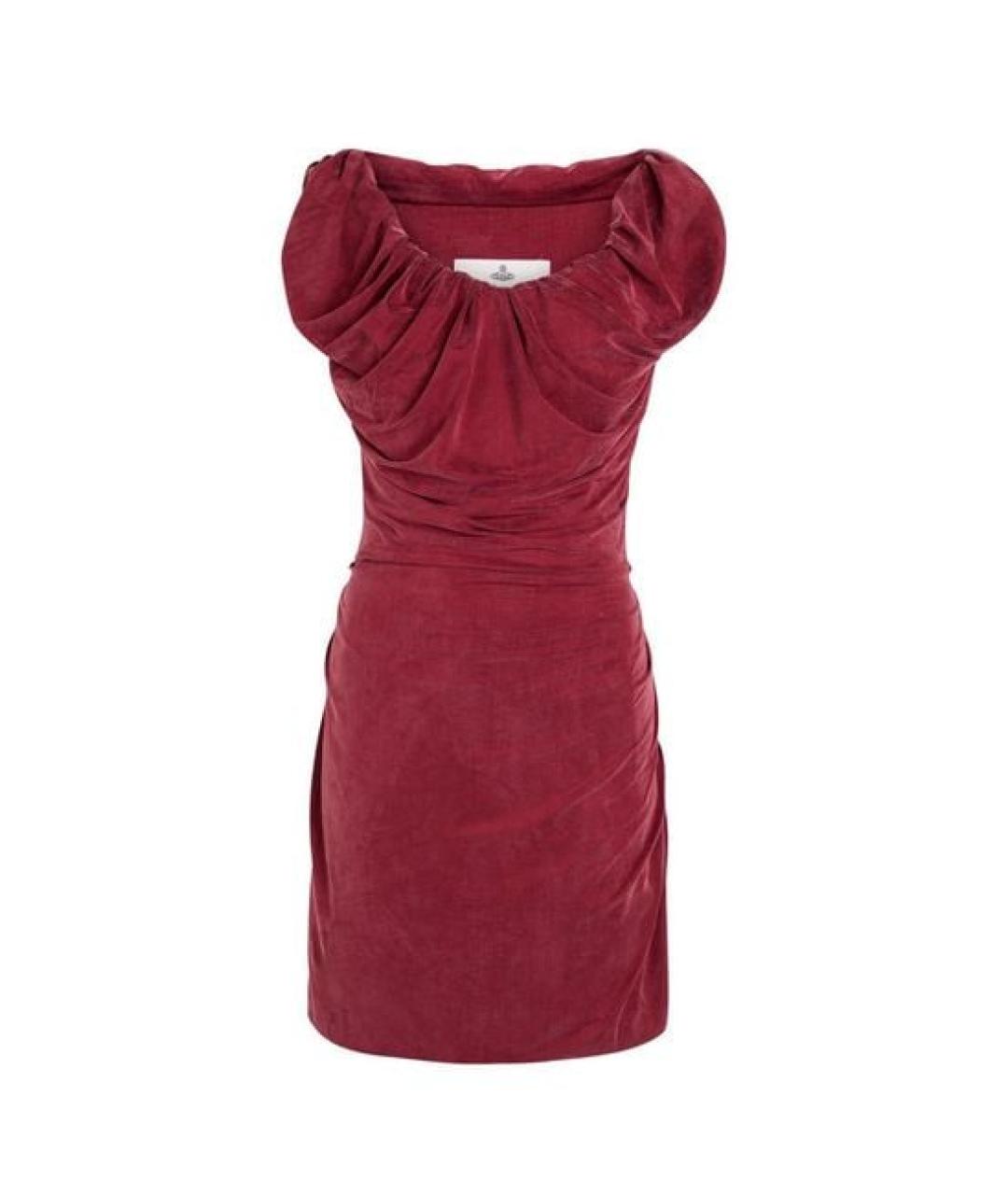 VIVIENNE WESTWOOD Красное вискозное повседневное платье, фото 1