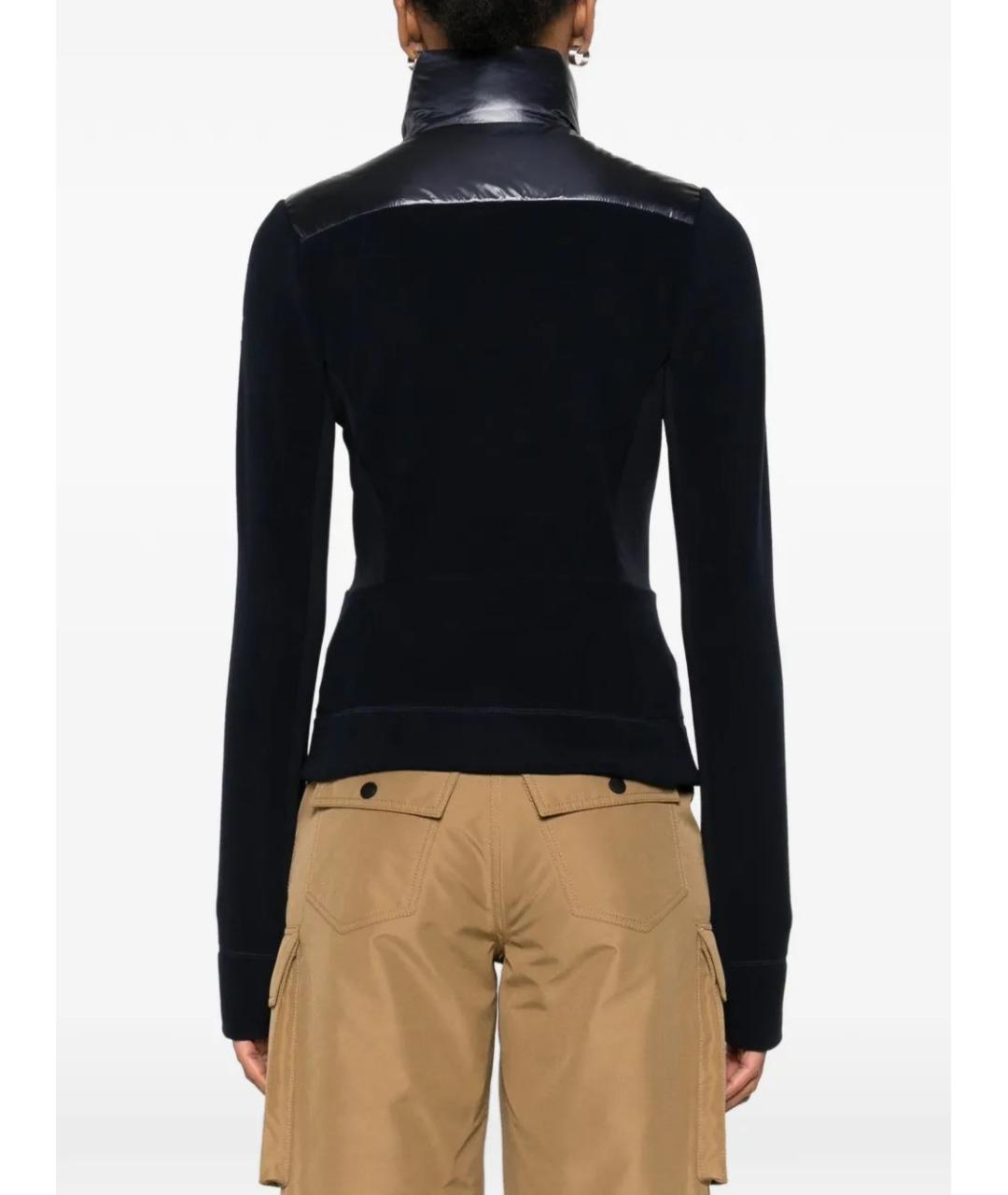 MONCLER Темно-синий полиэстеровый кардиган, фото 4