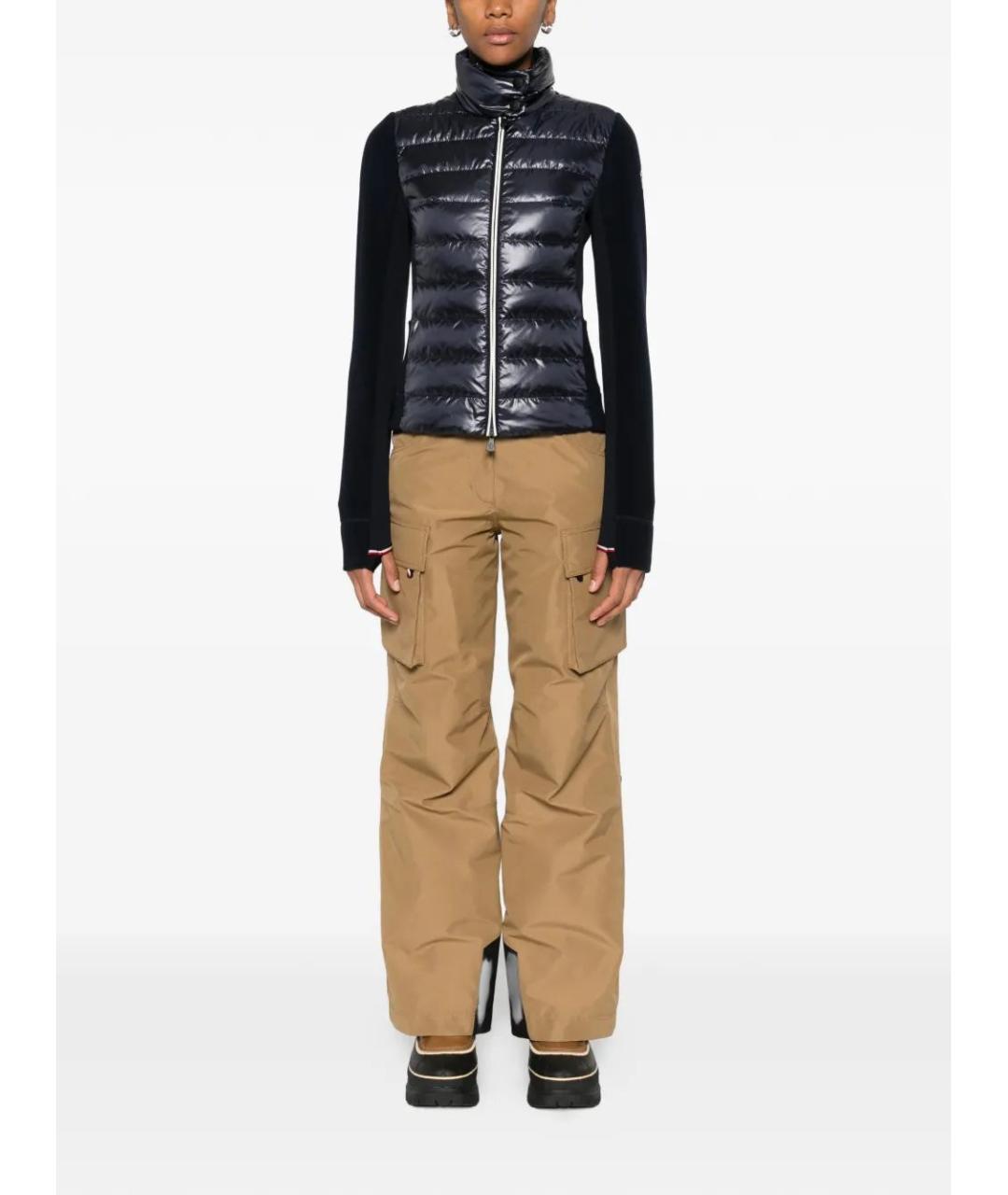 MONCLER Темно-синий полиэстеровый кардиган, фото 2