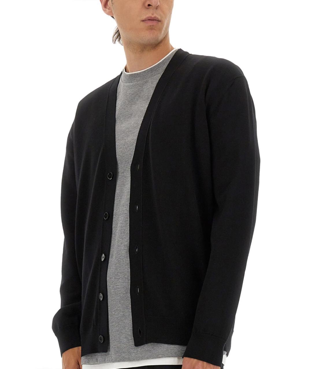 JIL SANDER Черный шерстяной кардиган, фото 4