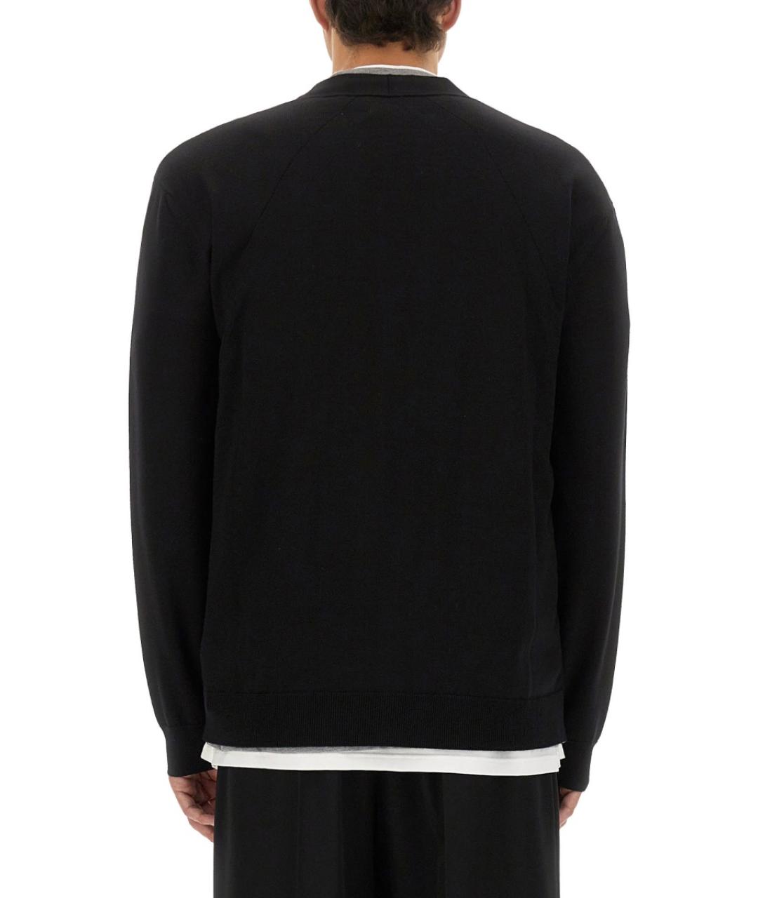 JIL SANDER Черный шерстяной кардиган, фото 3