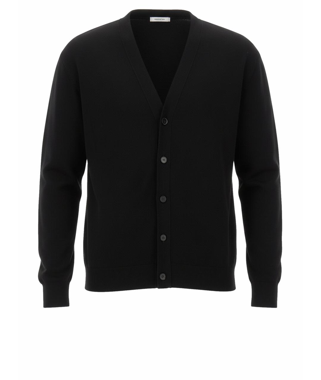 JIL SANDER Черный шерстяной кардиган, фото 1