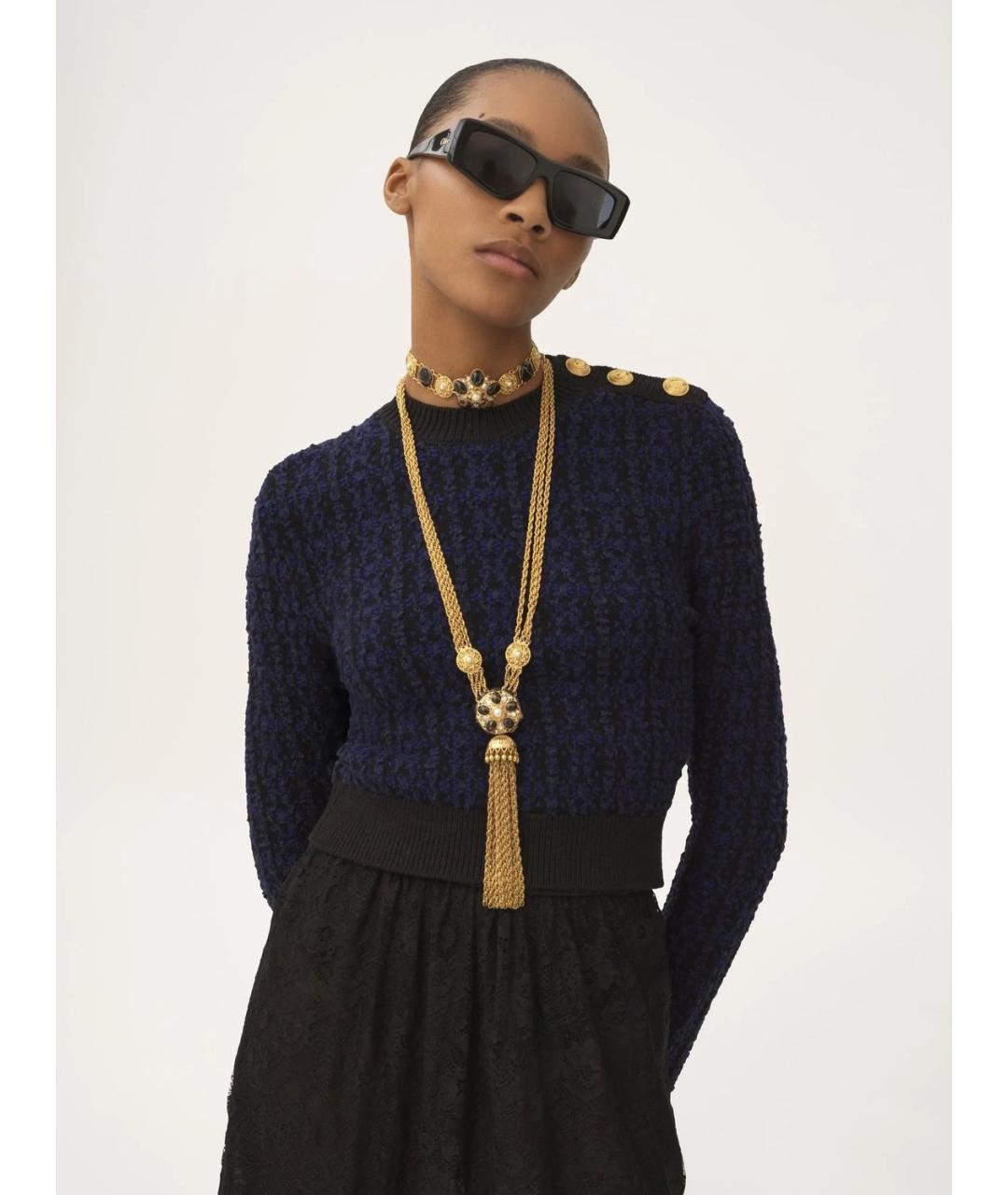 CHLOE Синий шерстяной джемпер / свитер, фото 3