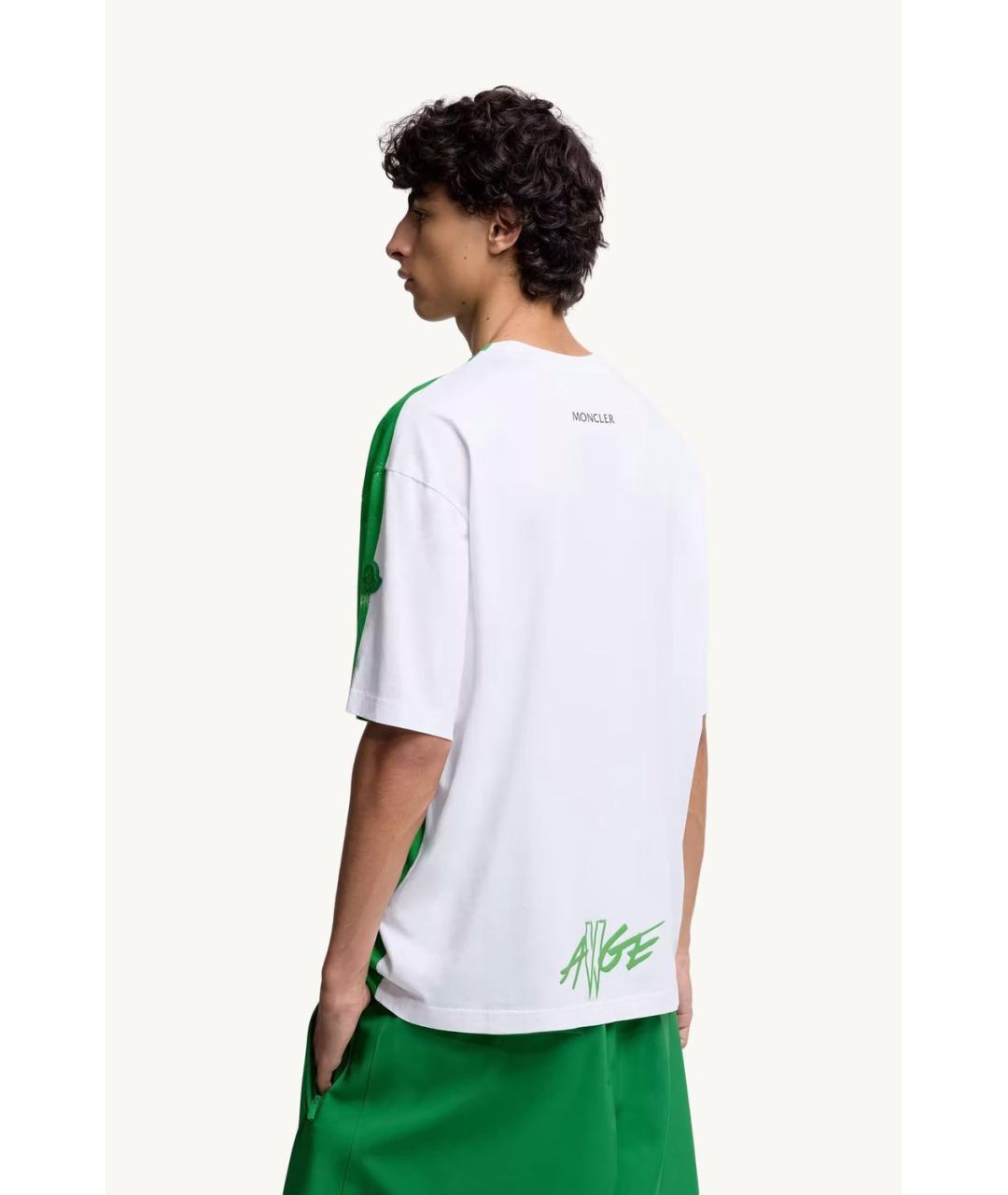 MONCLER Зеленая хлопковая футболка, фото 3