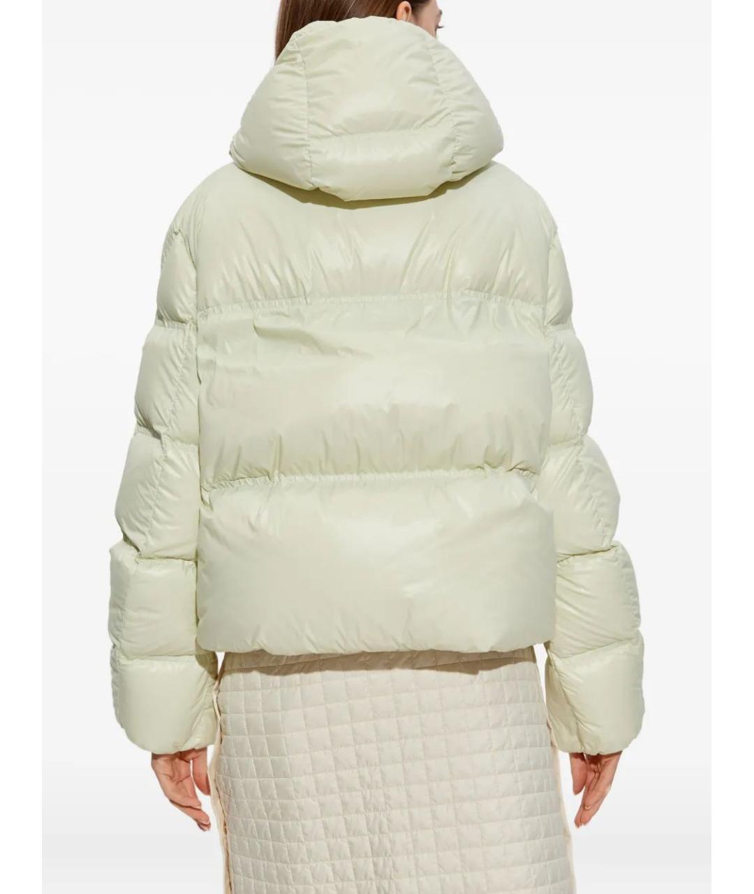 MONCLER Зеленый полиамидовый пуховик, фото 4