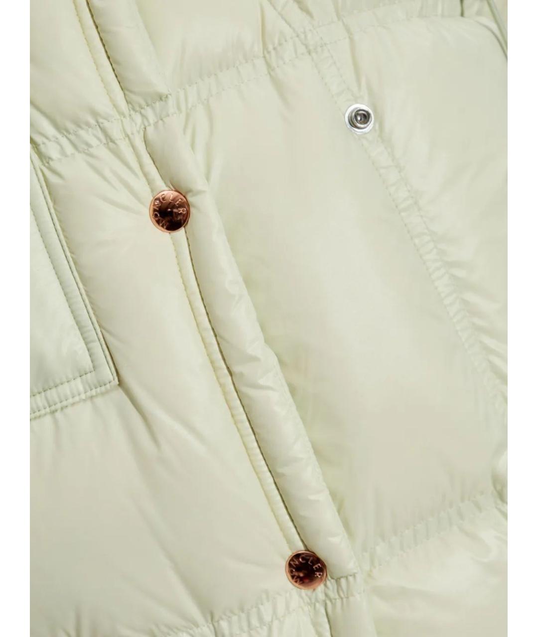 MONCLER Зеленый полиамидовый пуховик, фото 5