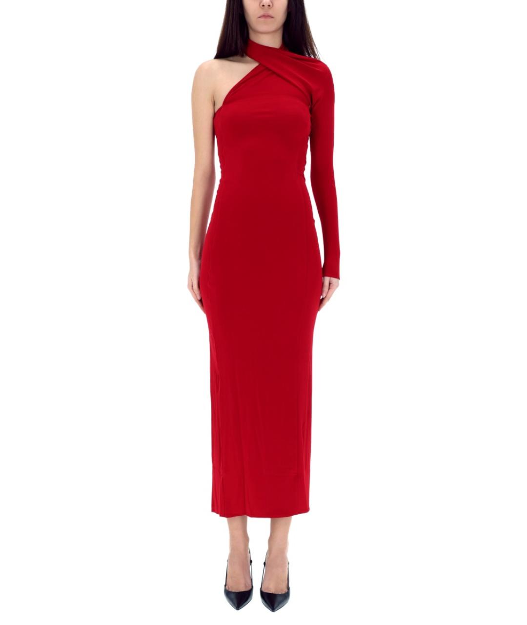 COURREGES Красное вискозное вечернее платье, фото 3