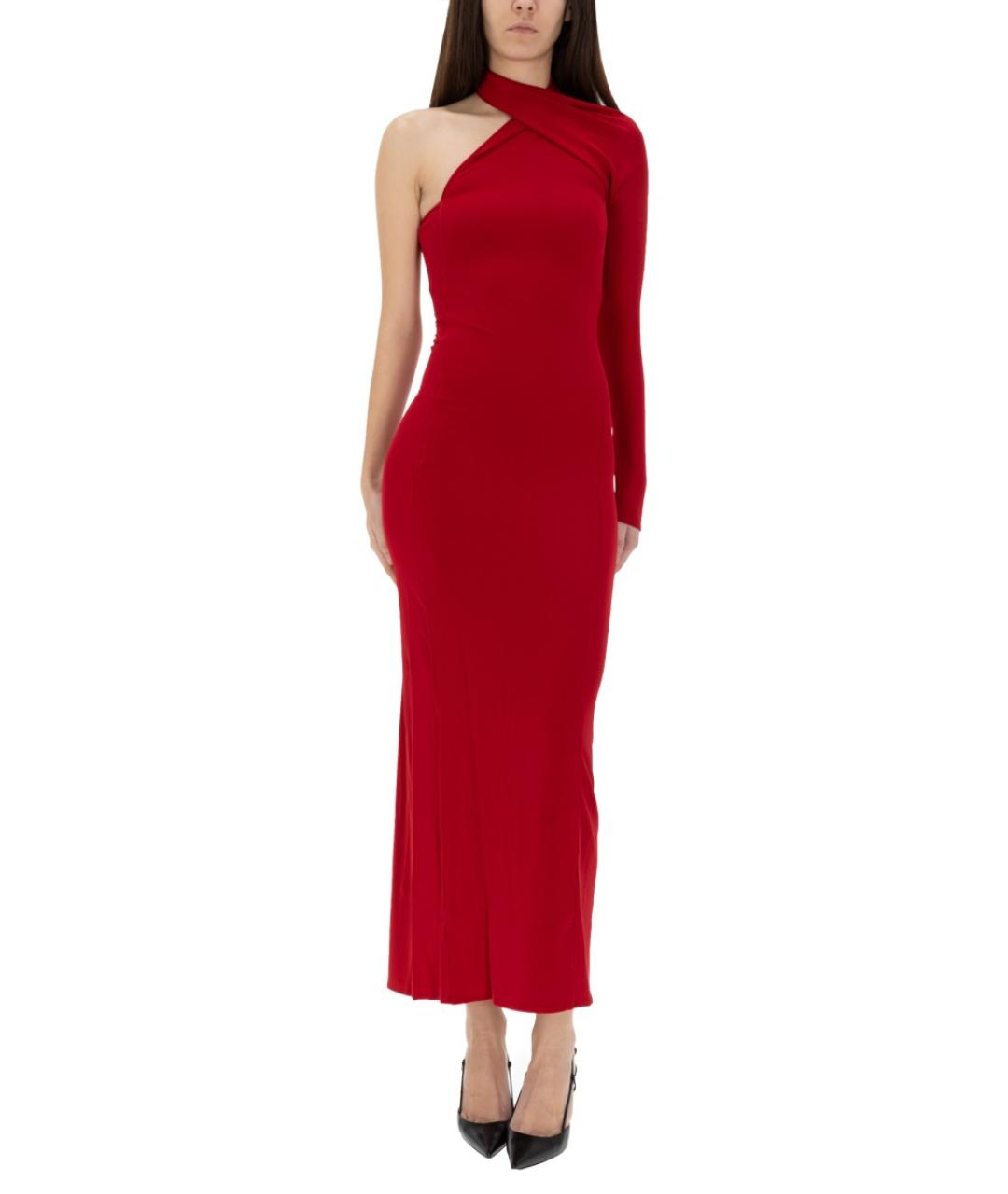 COURREGES Красное вискозное вечернее платье, фото 2