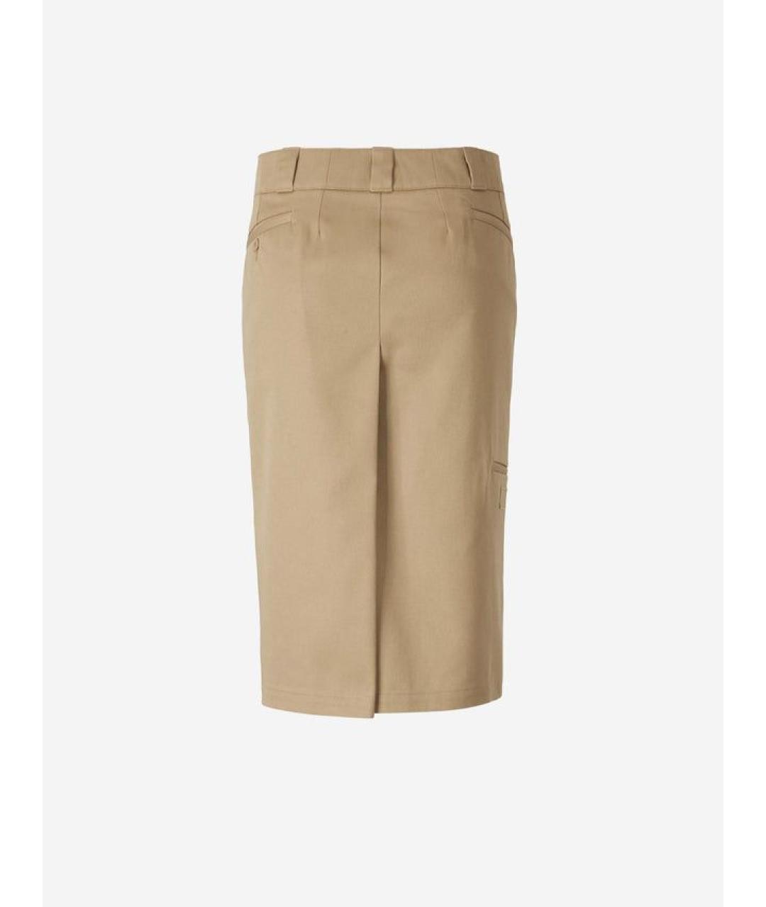 MAISON MARGIELA Бежевая полиэстеровая юбка миди, фото 2