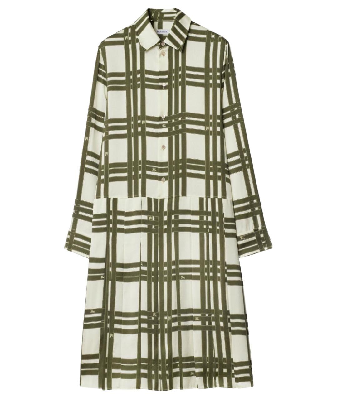 BURBERRY Мульти шелковое платье, фото 1
