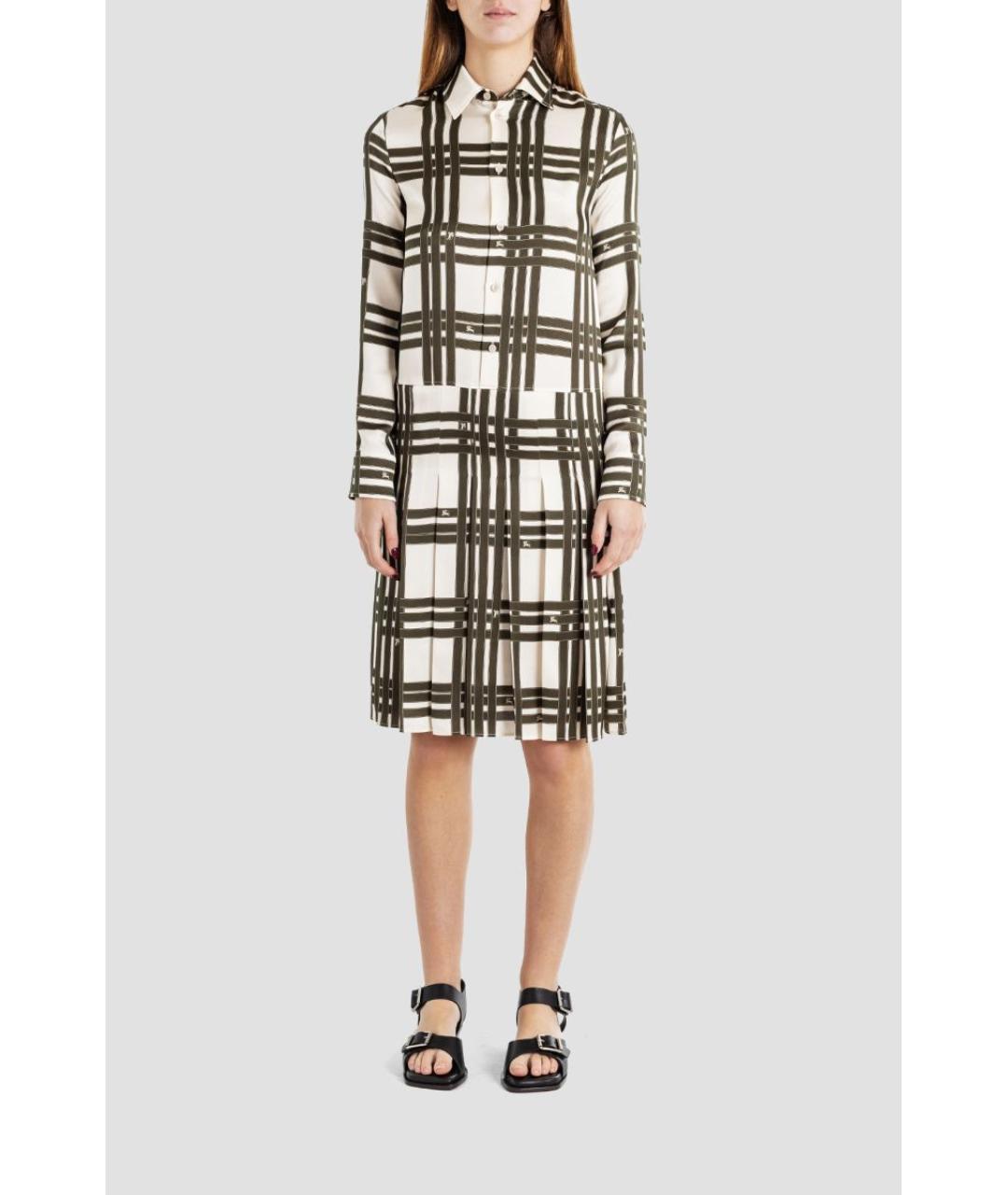BURBERRY Мульти шелковое платье, фото 2