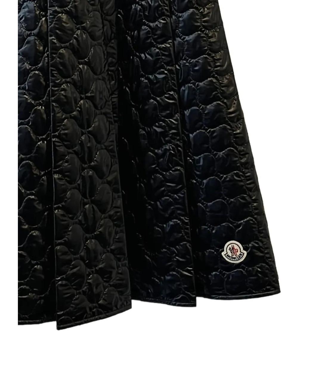 MONCLER Черная полиамидовая юбка миди, фото 2