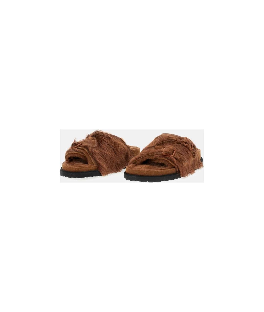 BIRKENSTOCK Коричневые кожаные сандалии, фото 2
