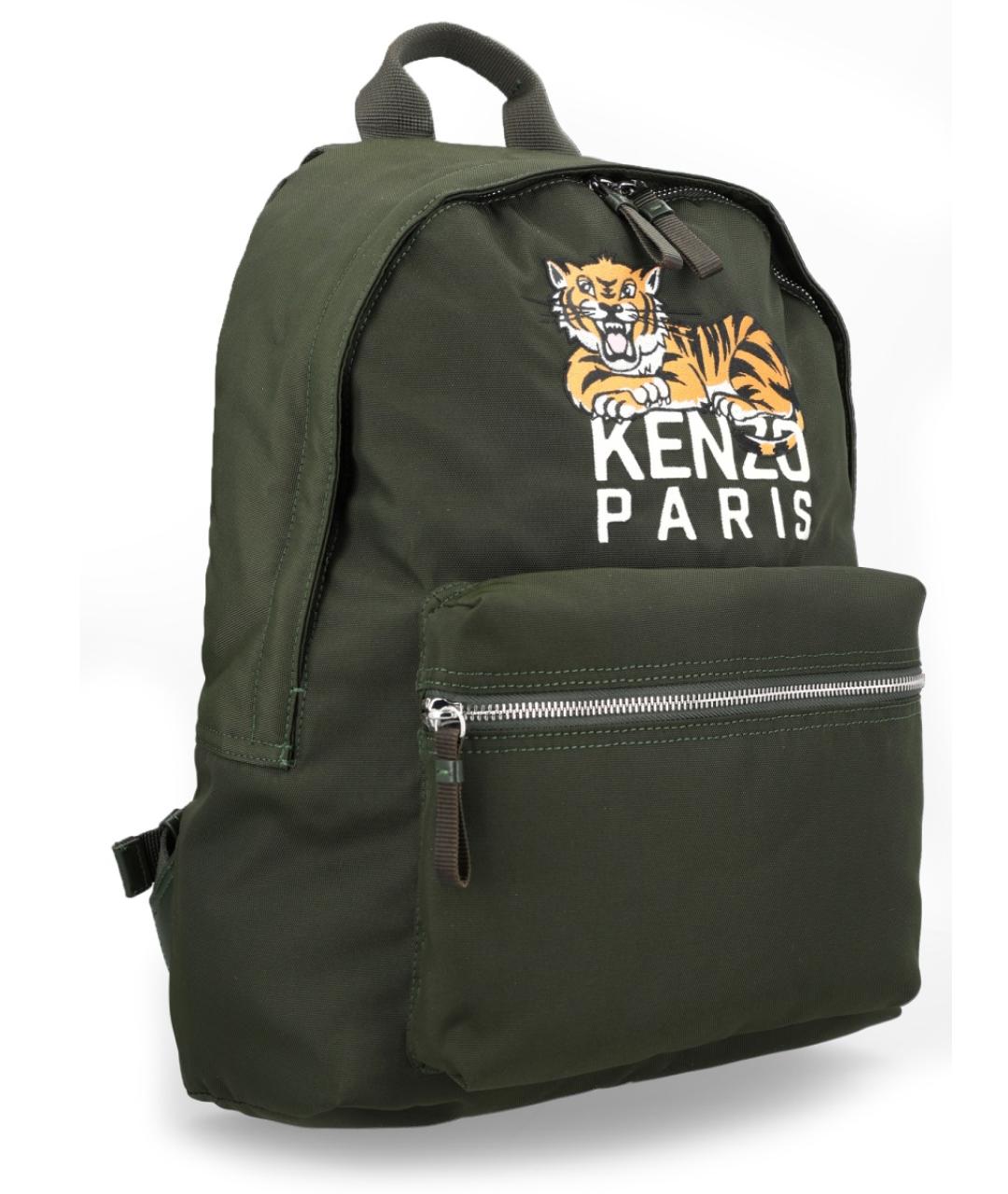 KENZO Зеленый синтетический рюкзак, фото 3