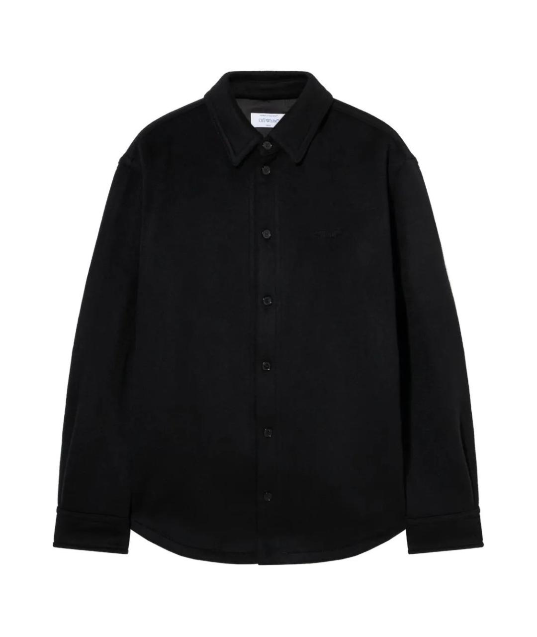 OFF-WHITE Черная кашемировая кэжуал рубашка, фото 1