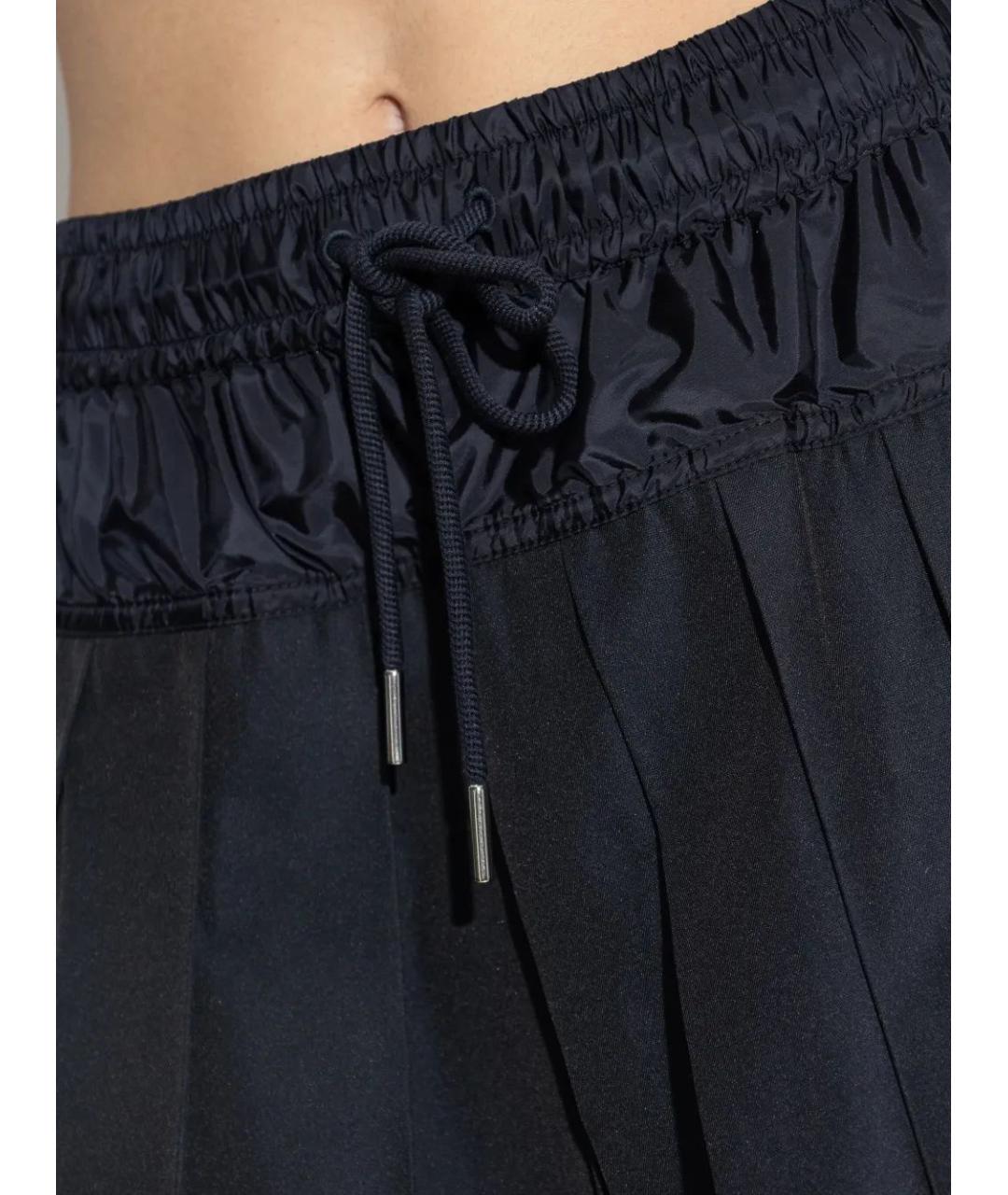 MONCLER Темно-синяя полиэстеровая юбка миди, фото 4