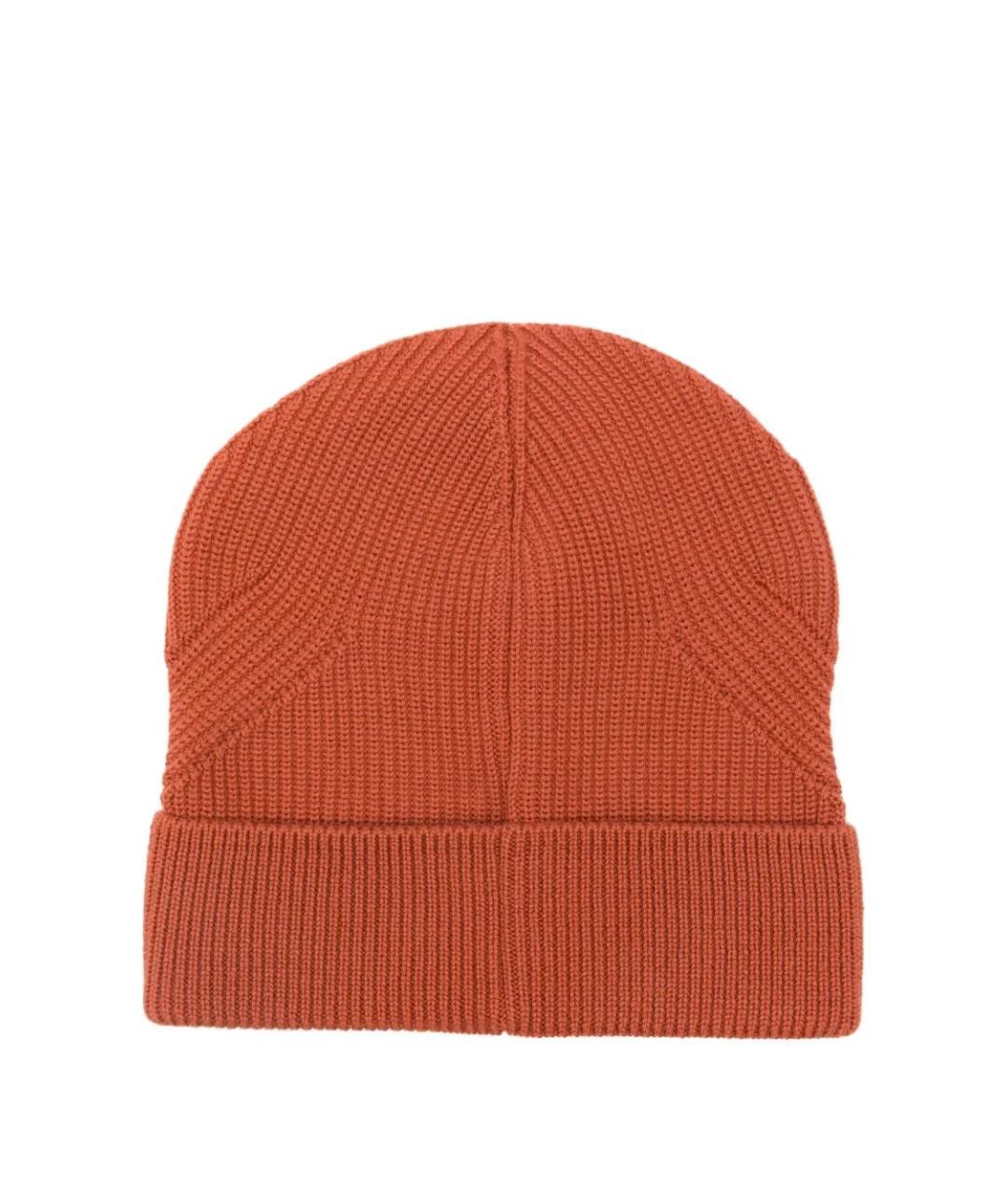 MONCLER Оранжевая шерстяная шапка, фото 2