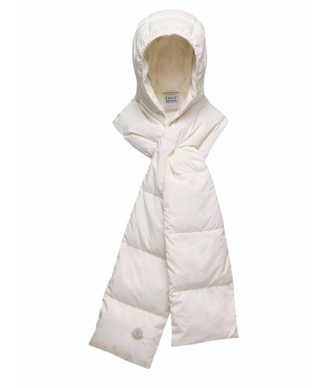 MONCLER Белый шарф, фото 1