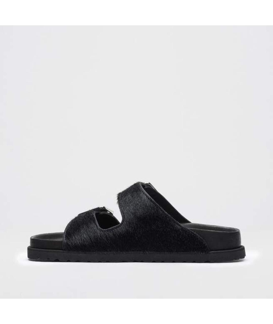 BIRKENSTOCK Черные кожаные сандалии, фото 5