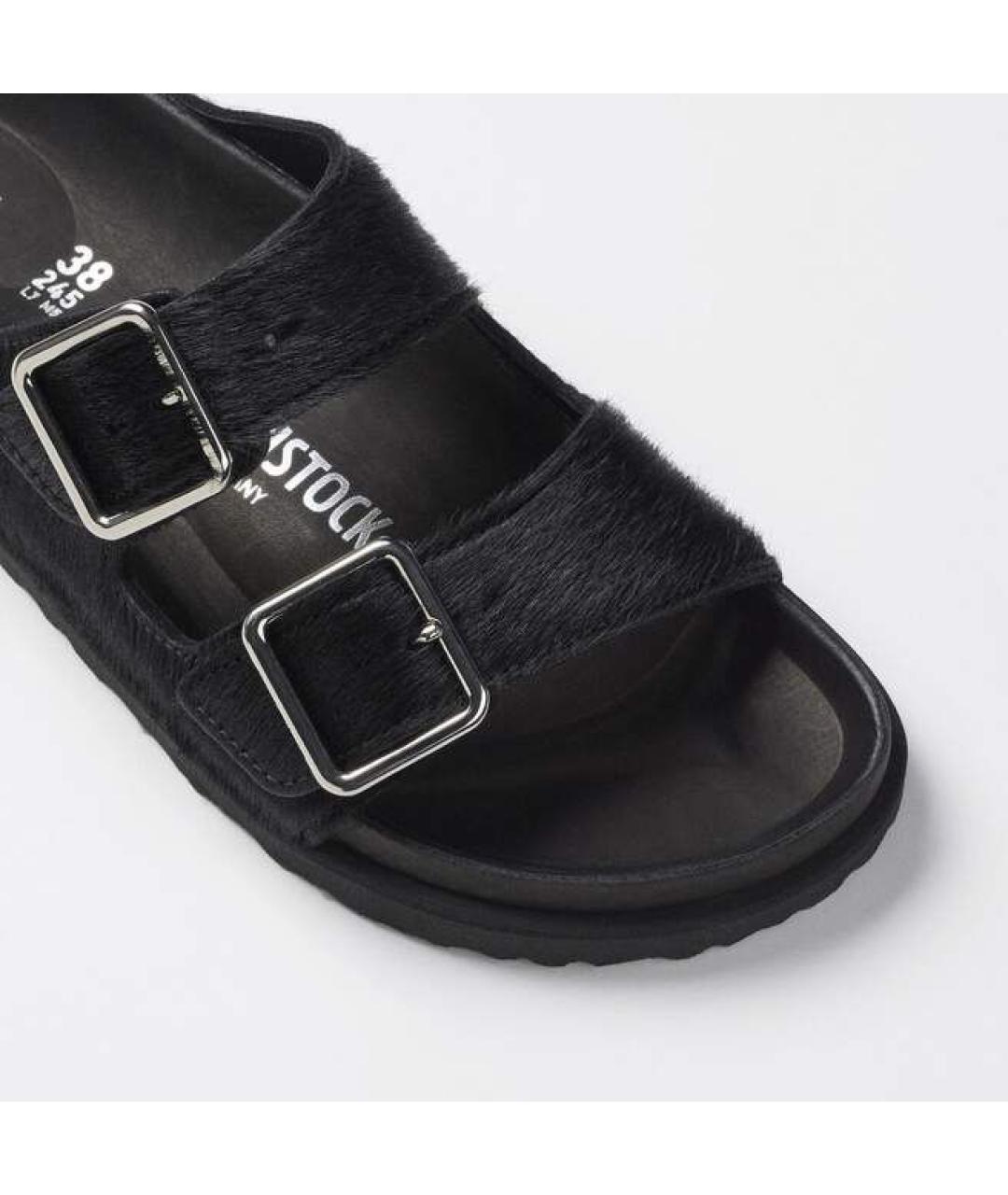 BIRKENSTOCK Черные кожаные сандалии, фото 3