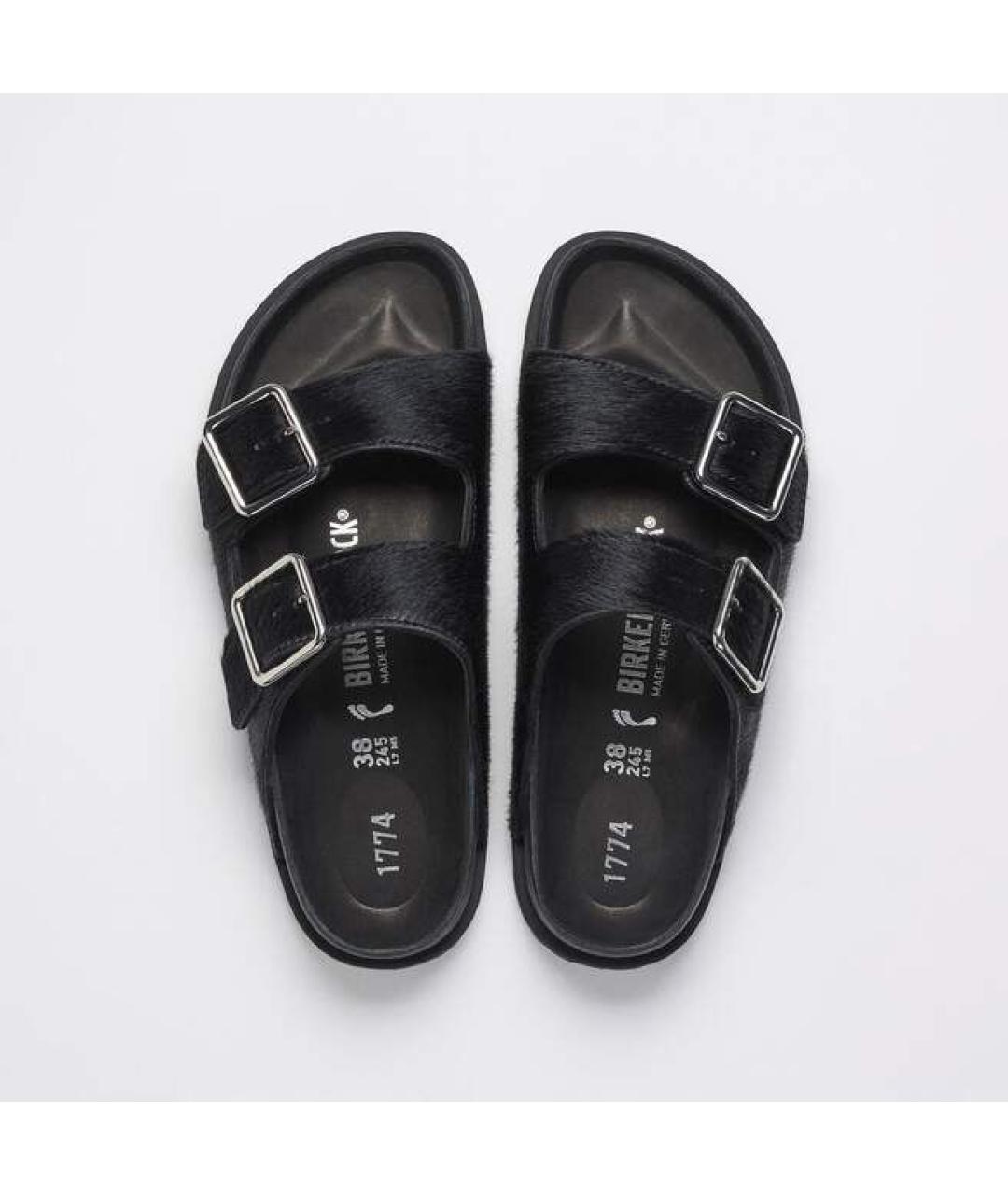 BIRKENSTOCK Черные кожаные сандалии, фото 2