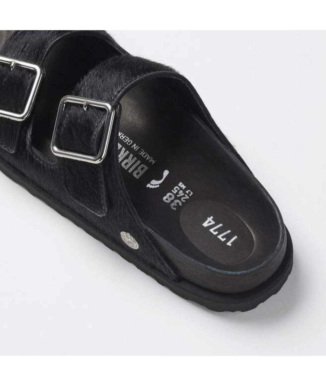 BIRKENSTOCK Черные кожаные сандалии, фото 4