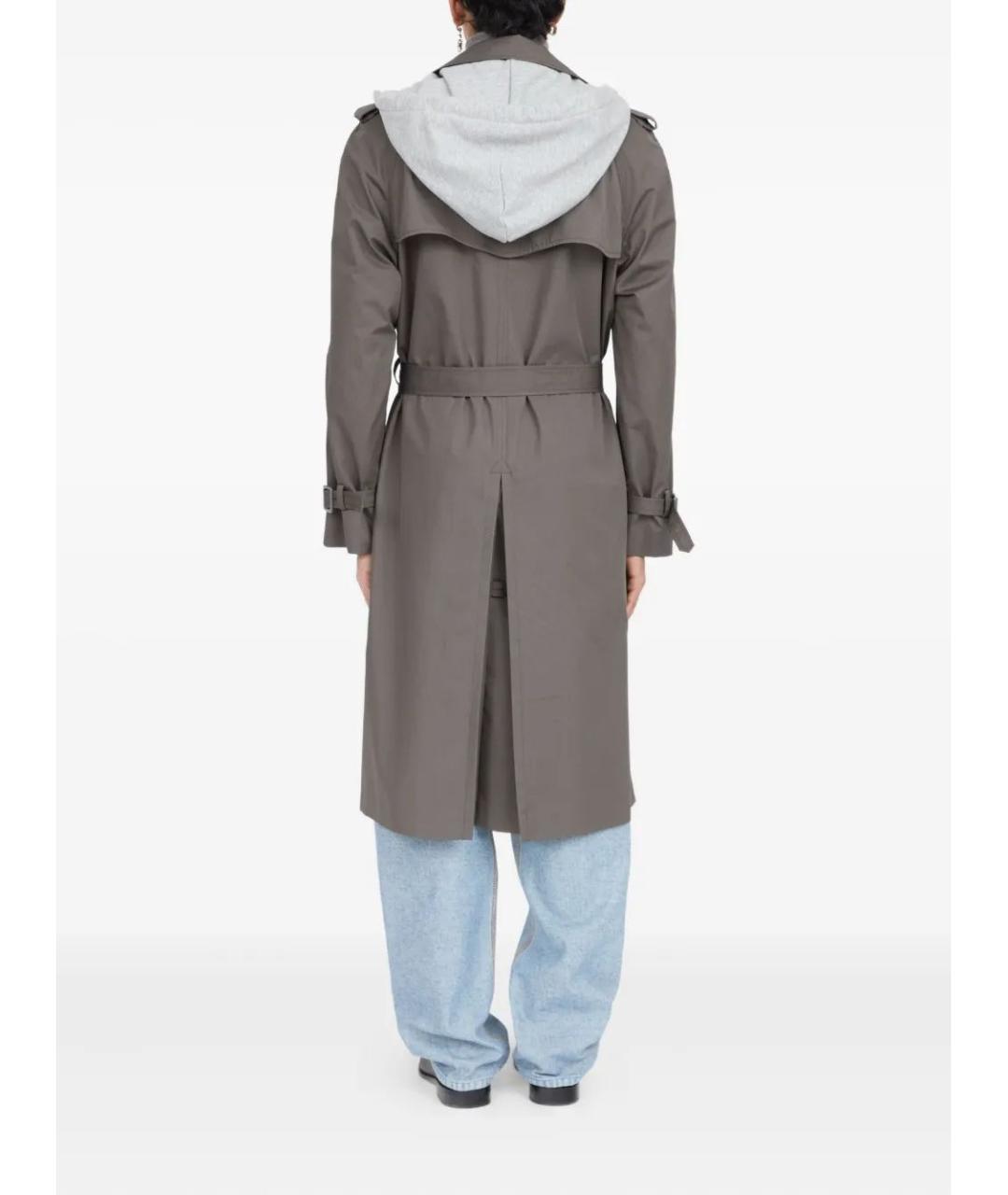 MM6 MAISON MARGIELA Серый хлопковый тренч / плащ, фото 4