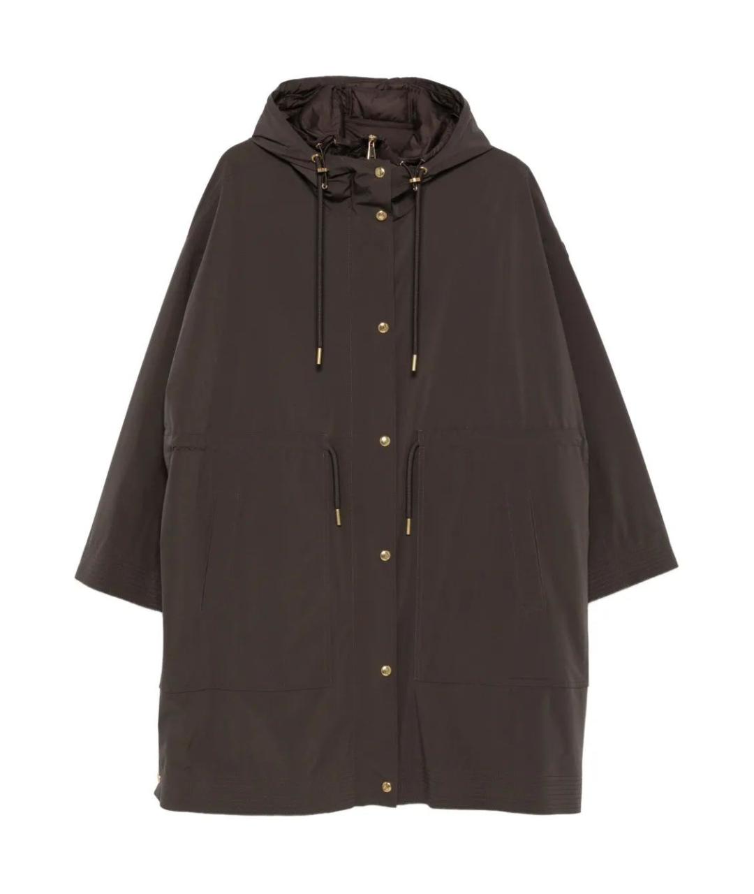 MONCLER Коричневая полиамидовая парка, фото 1