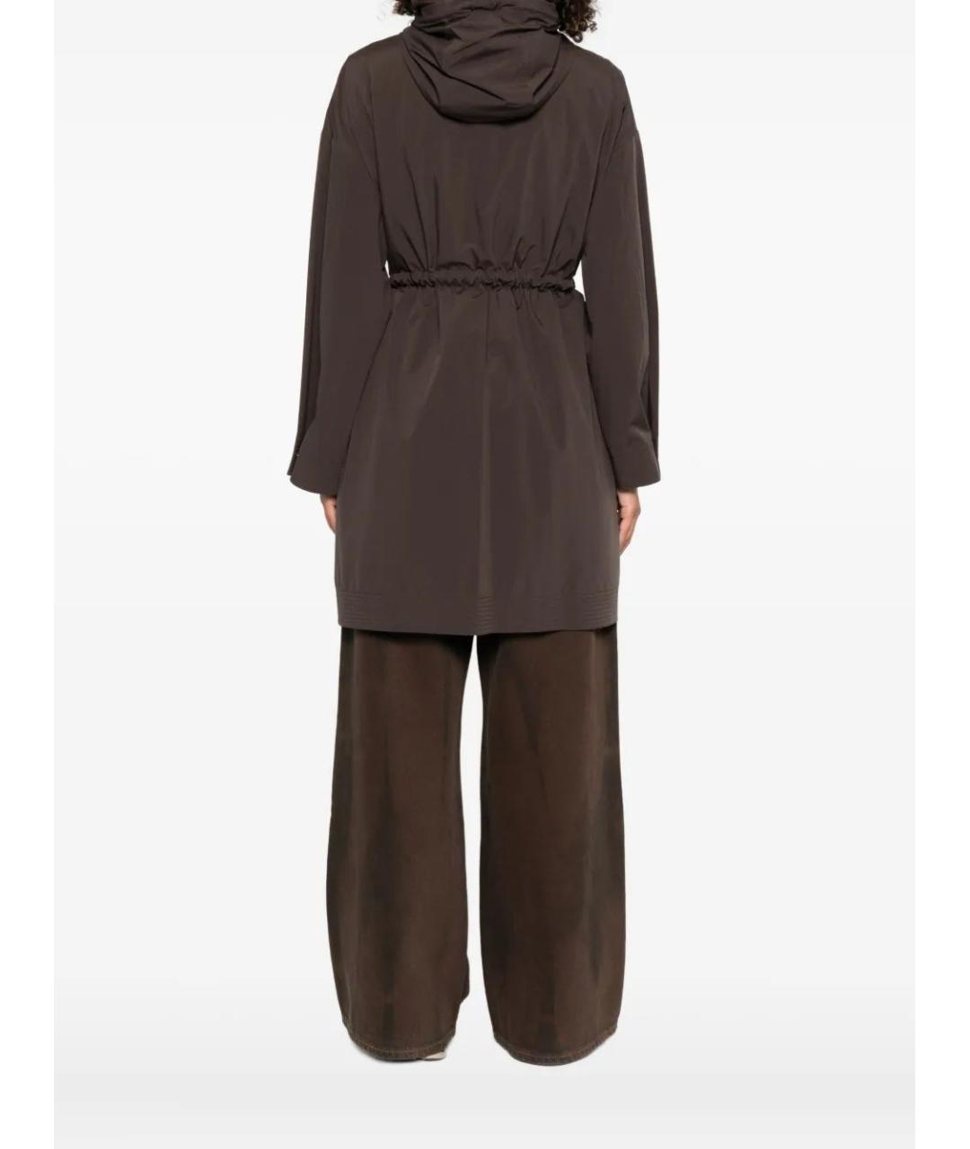 MONCLER Коричневая полиамидовая парка, фото 4