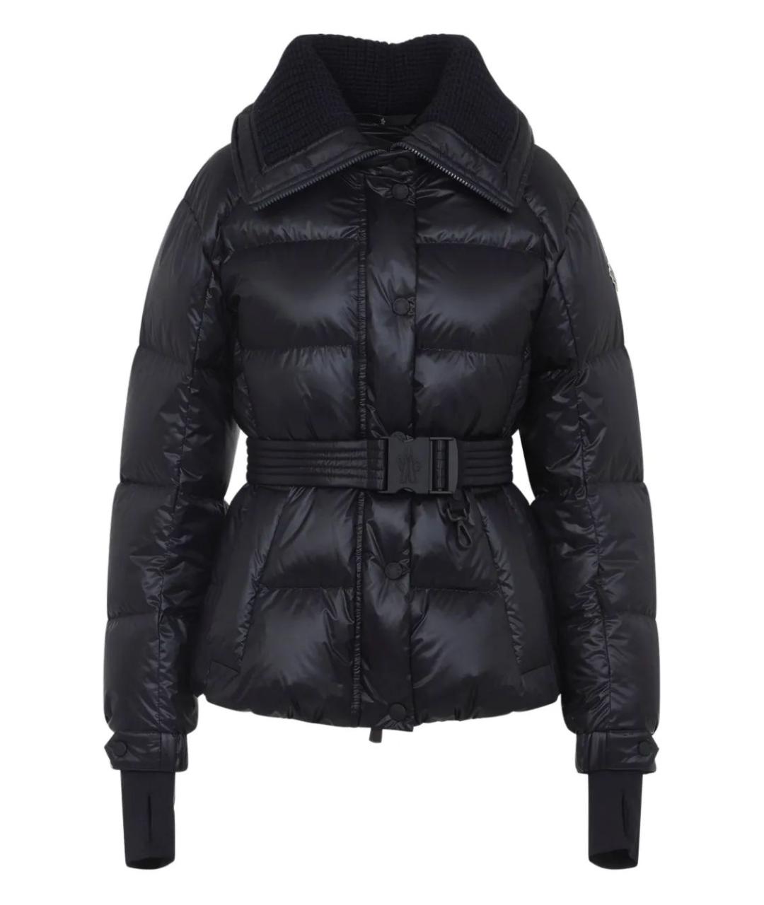 MONCLER Черный полиэстеровый пуховик, фото 1