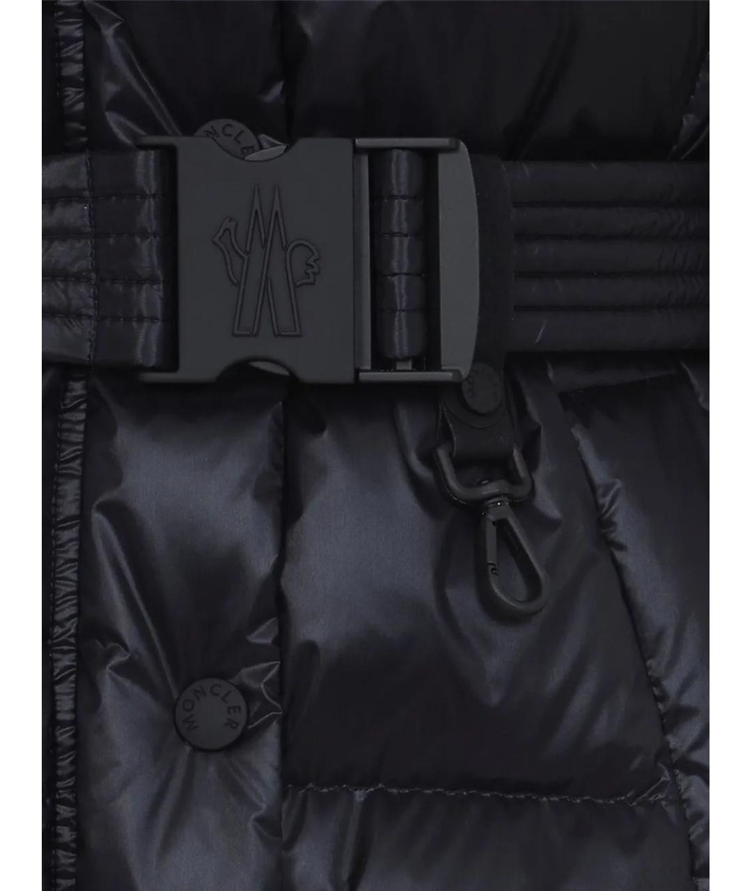 MONCLER Черный полиэстеровый пуховик, фото 3