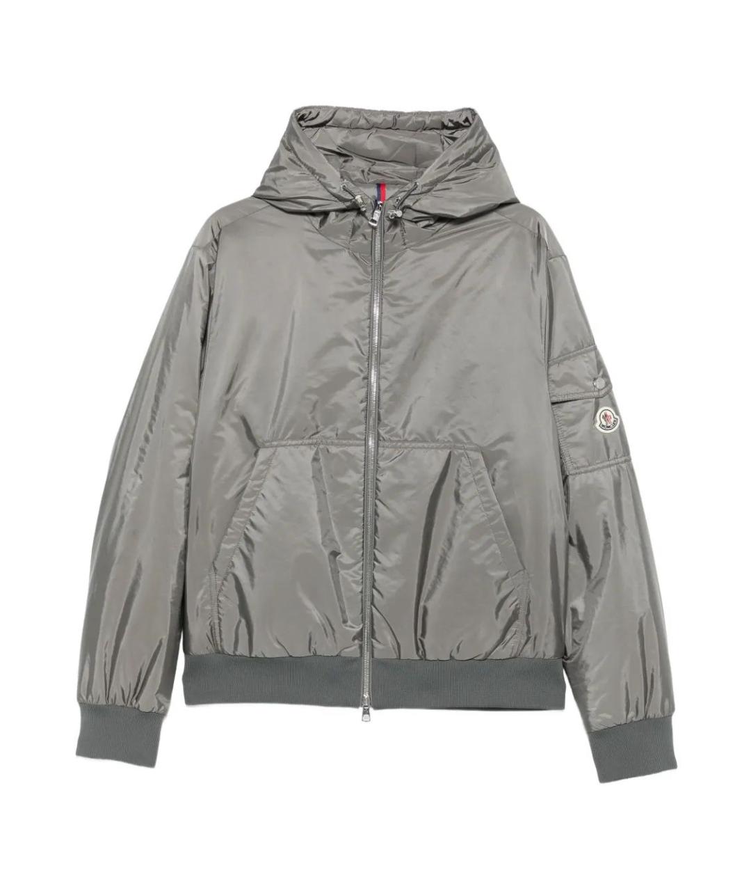 MONCLER Серая полиамидовая куртка, фото 1