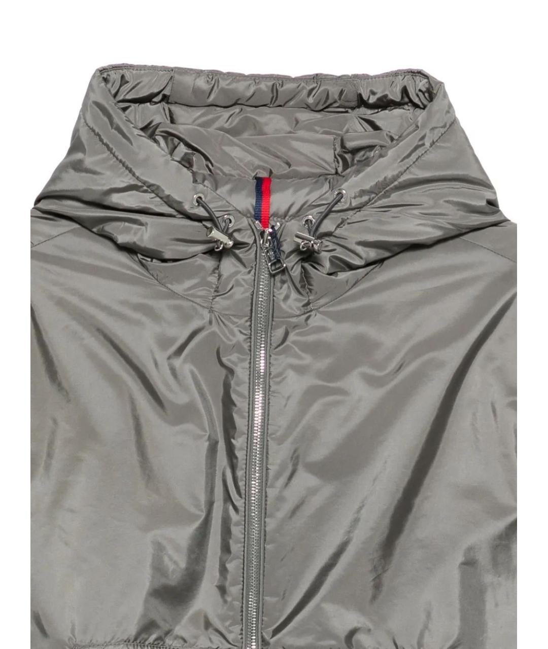 MONCLER Серая полиамидовая куртка, фото 3