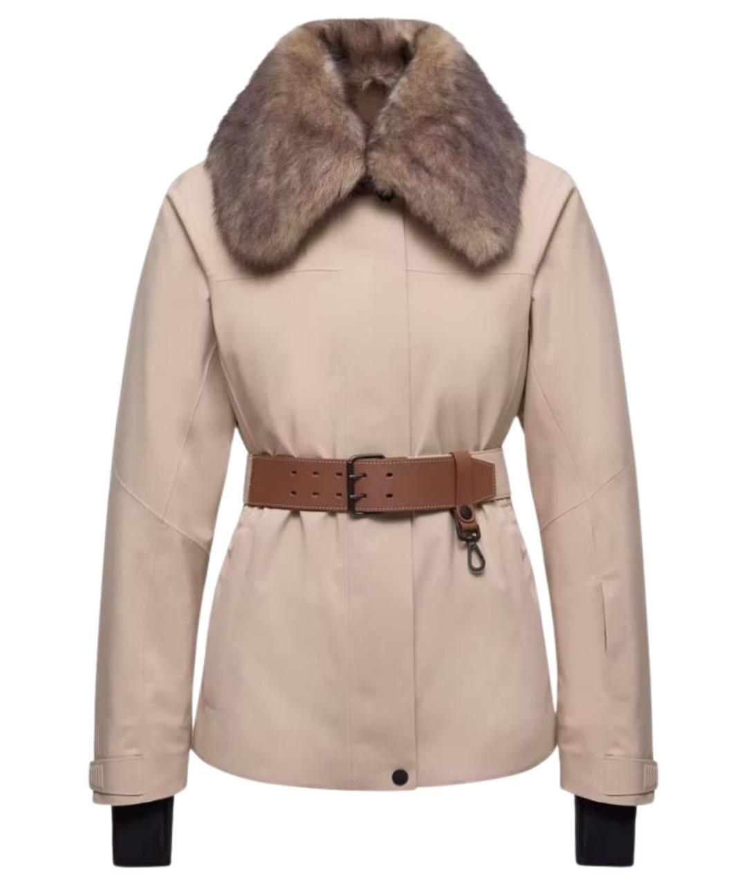 MONCLER Бежевая полиамидовая куртка, фото 1