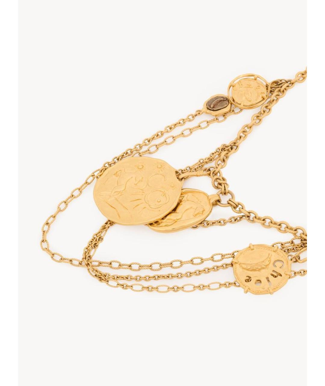 CHLOE Золотое металлическое колье, фото 2