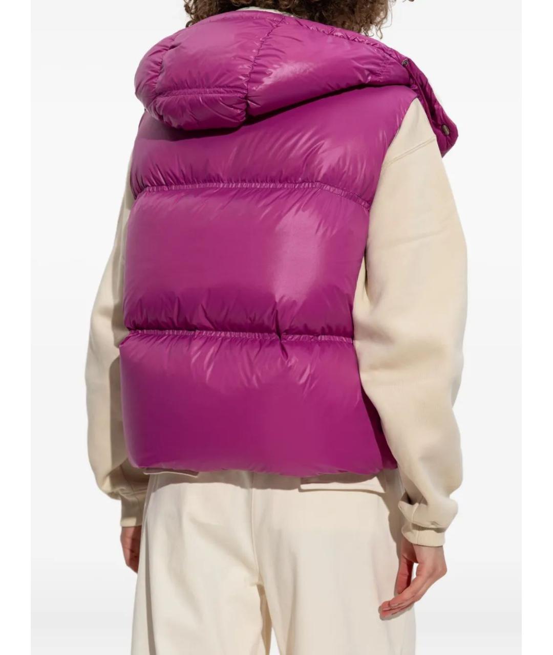 MONCLER Розовый полиамидовый жилет, фото 4