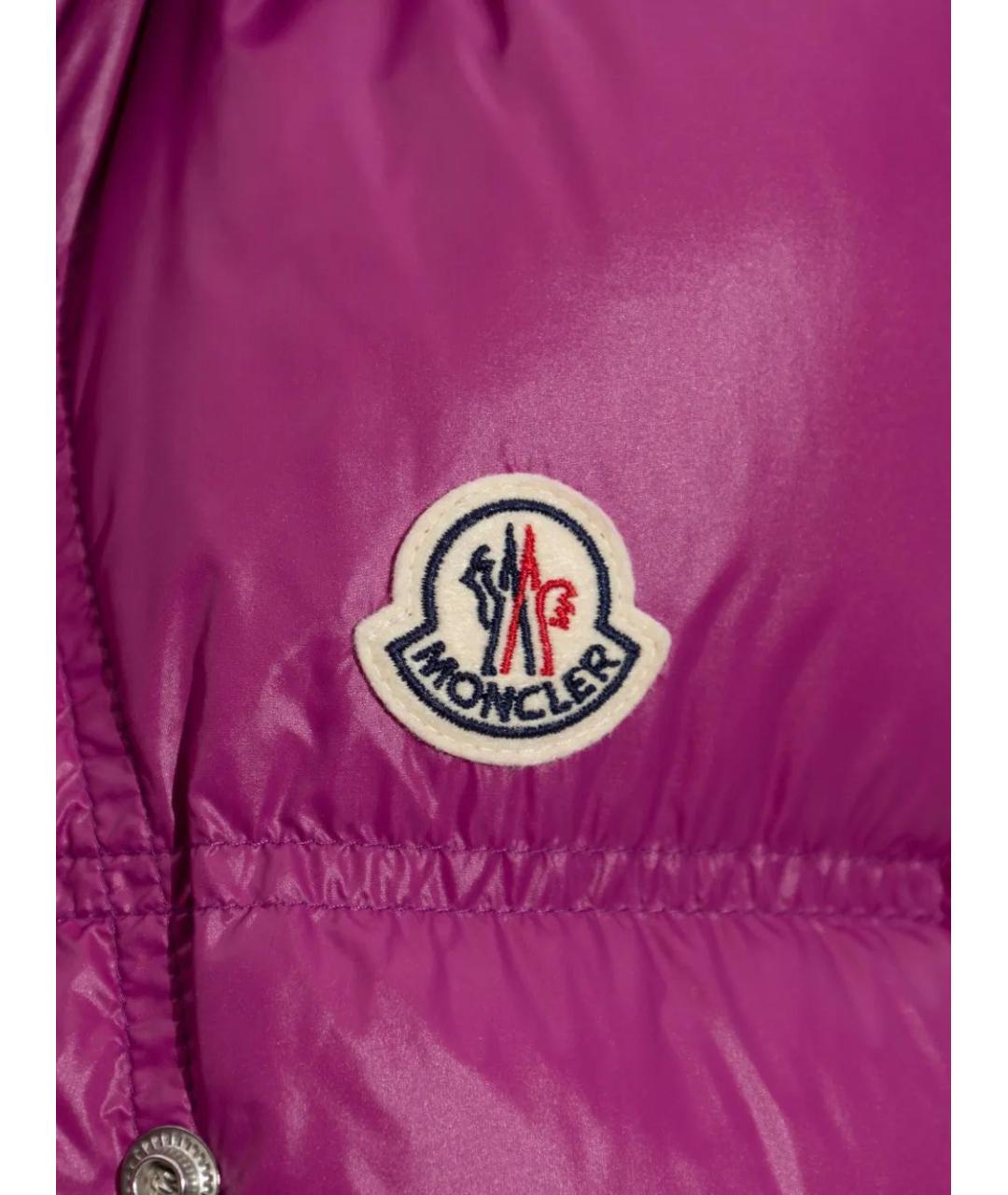 MONCLER Розовый полиамидовый жилет, фото 5